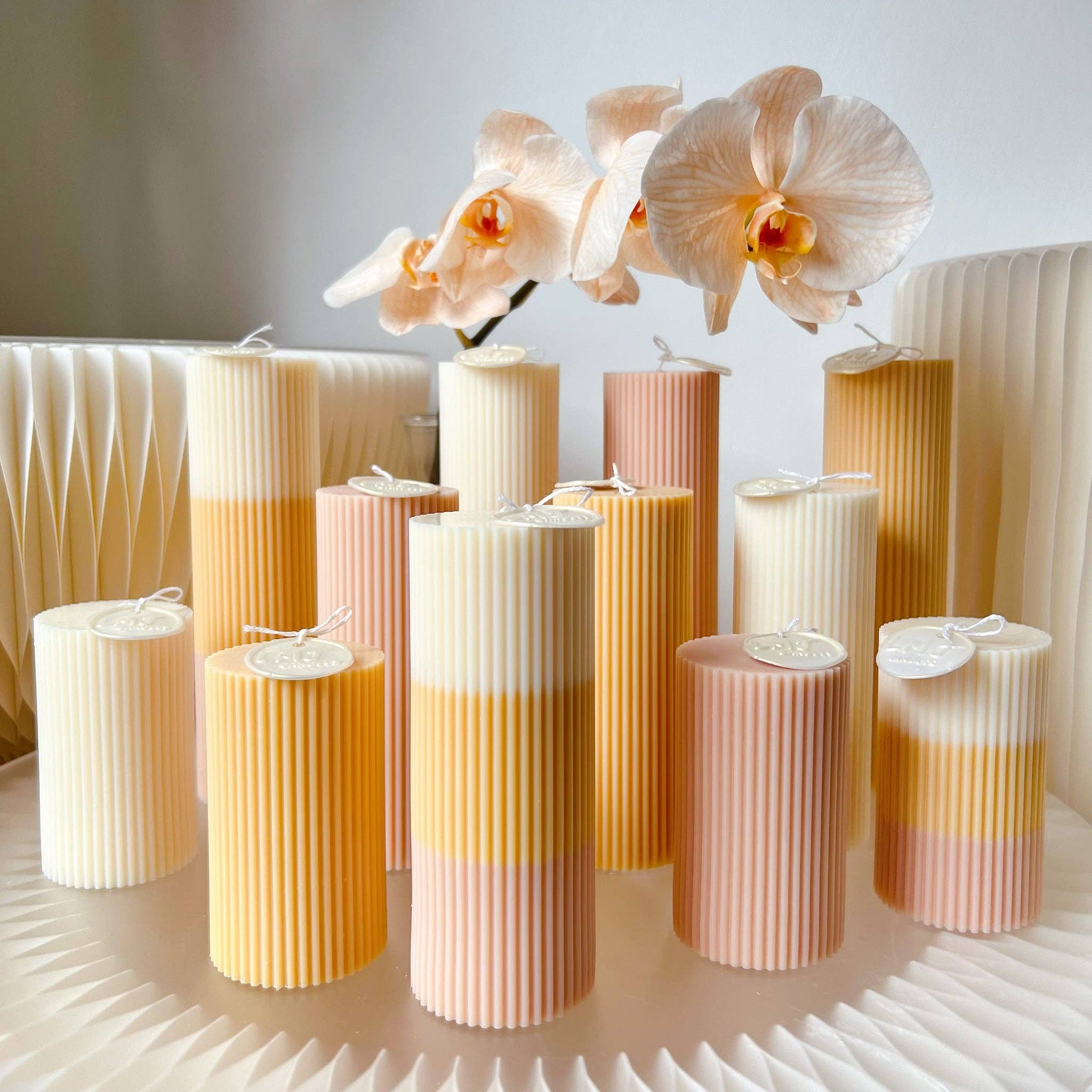 Minimalistic Scented Soy Pillar Candle Medium