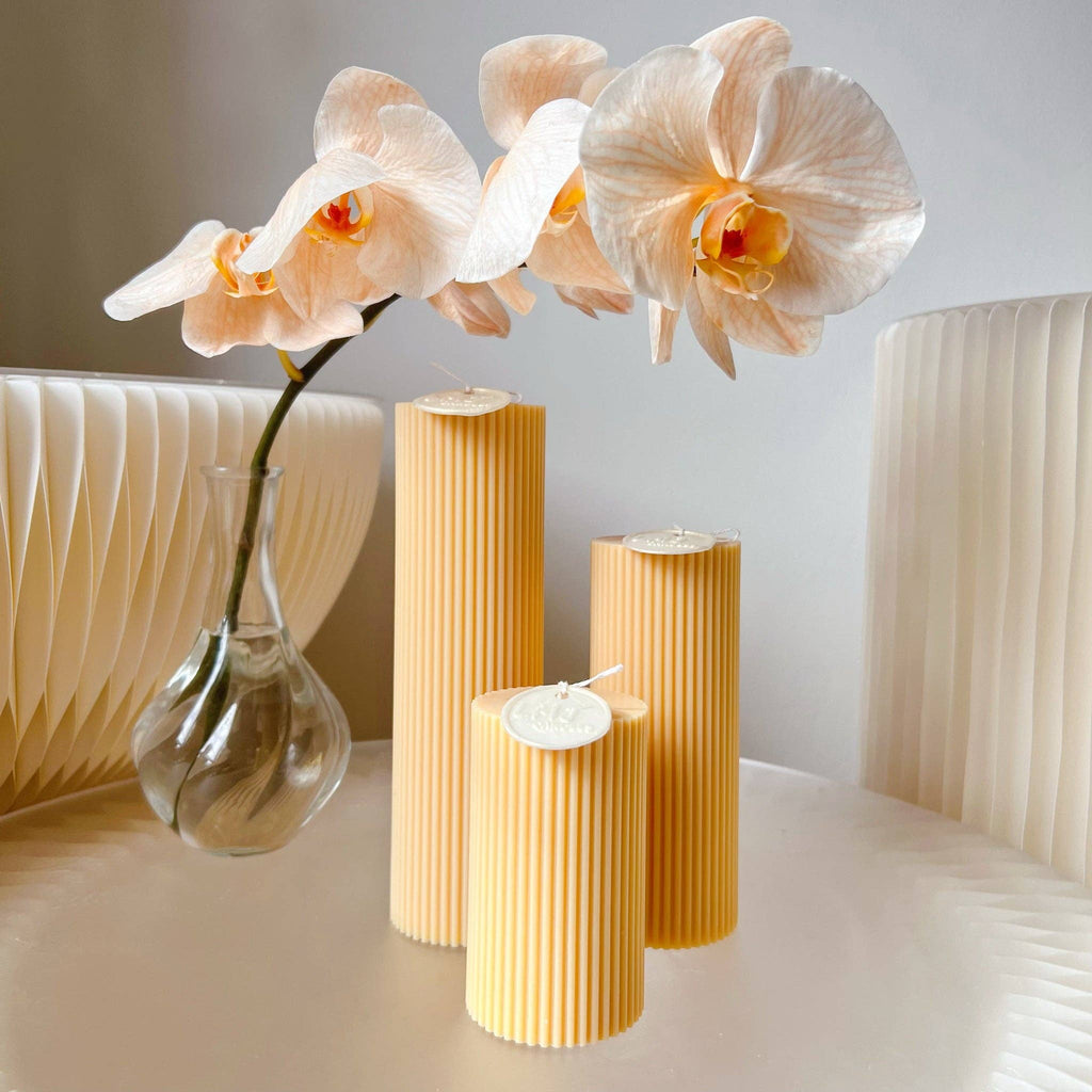 Minimalistic Scented Soy Pillar Candle Medium