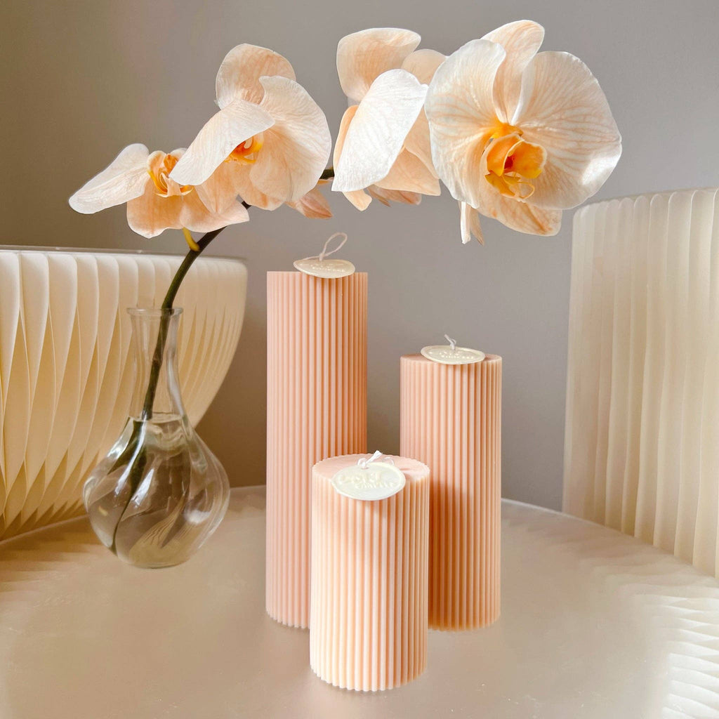 Minimalistic Scented Soy Pillar Candle Medium