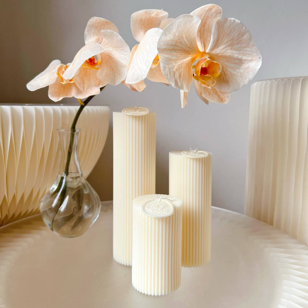 Minimalistic Scented Soy Pillar Candle Medium