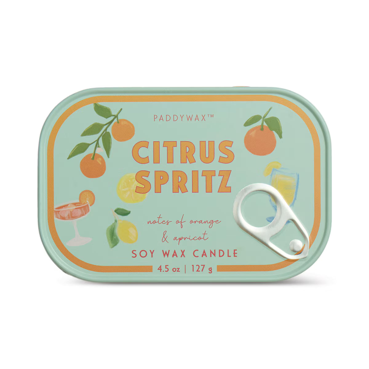Bistro Printed Tin Candle- Orange Citrus Spritz