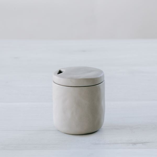 Flax Sugar Pot - Grey