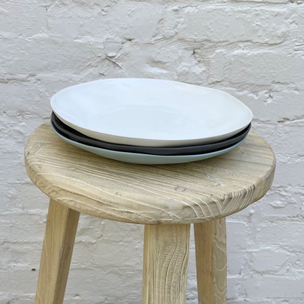 Flax Plate 27cm - White