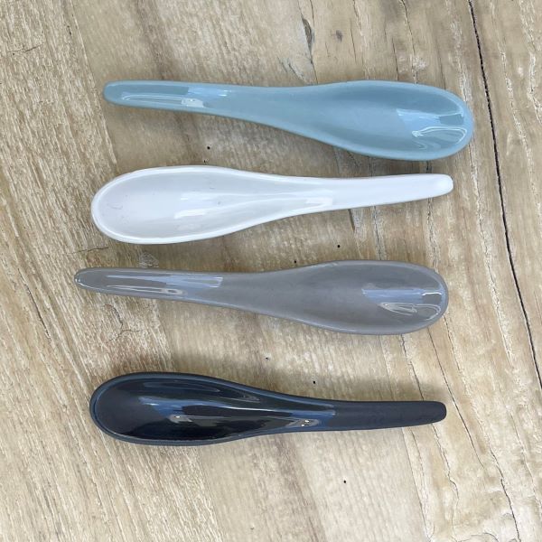 Flax Serve Spoon L 10cm - Duck Egg