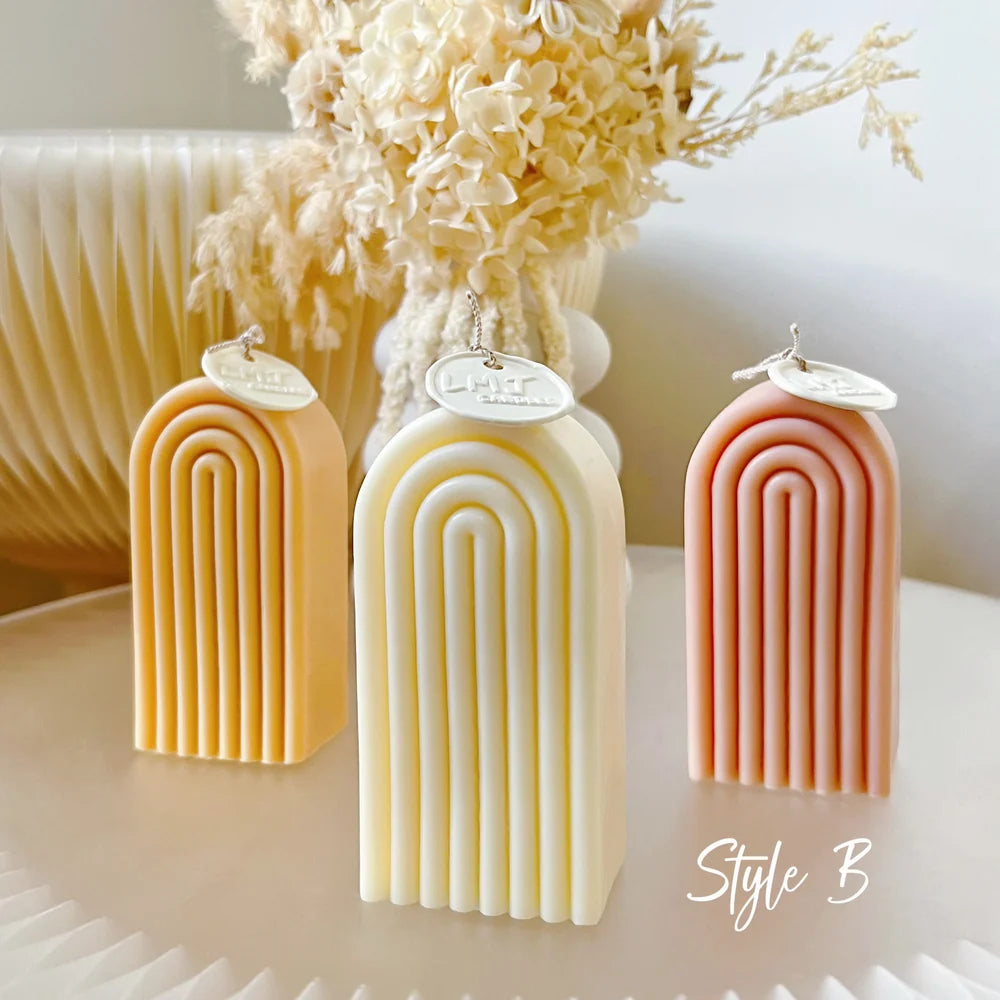 Rainbow Scented Soy Candle  - Lemongrass & Persian Lime (Ivory)