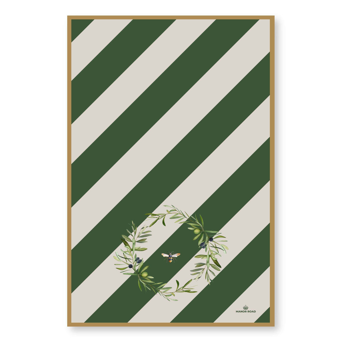 Microfiber Tea Towel - White Berry Wreath