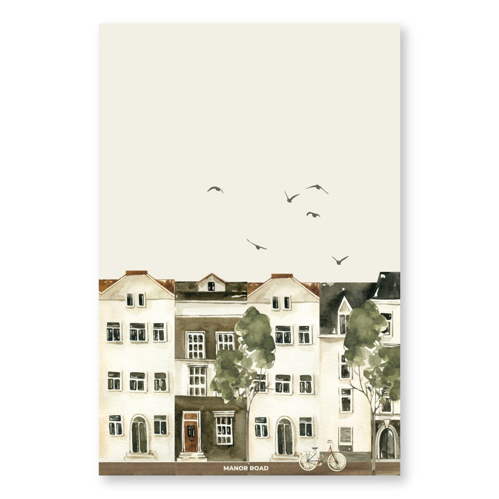 Manor Road Microfiber Tea Towel - City Life