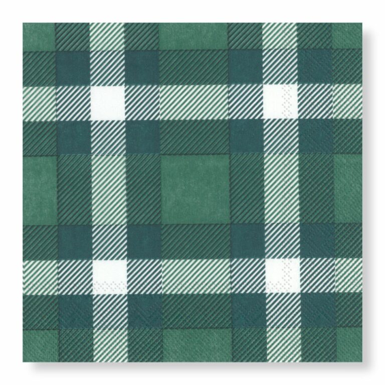 Classic Plaid Green Napkins - Luncheon SALE
