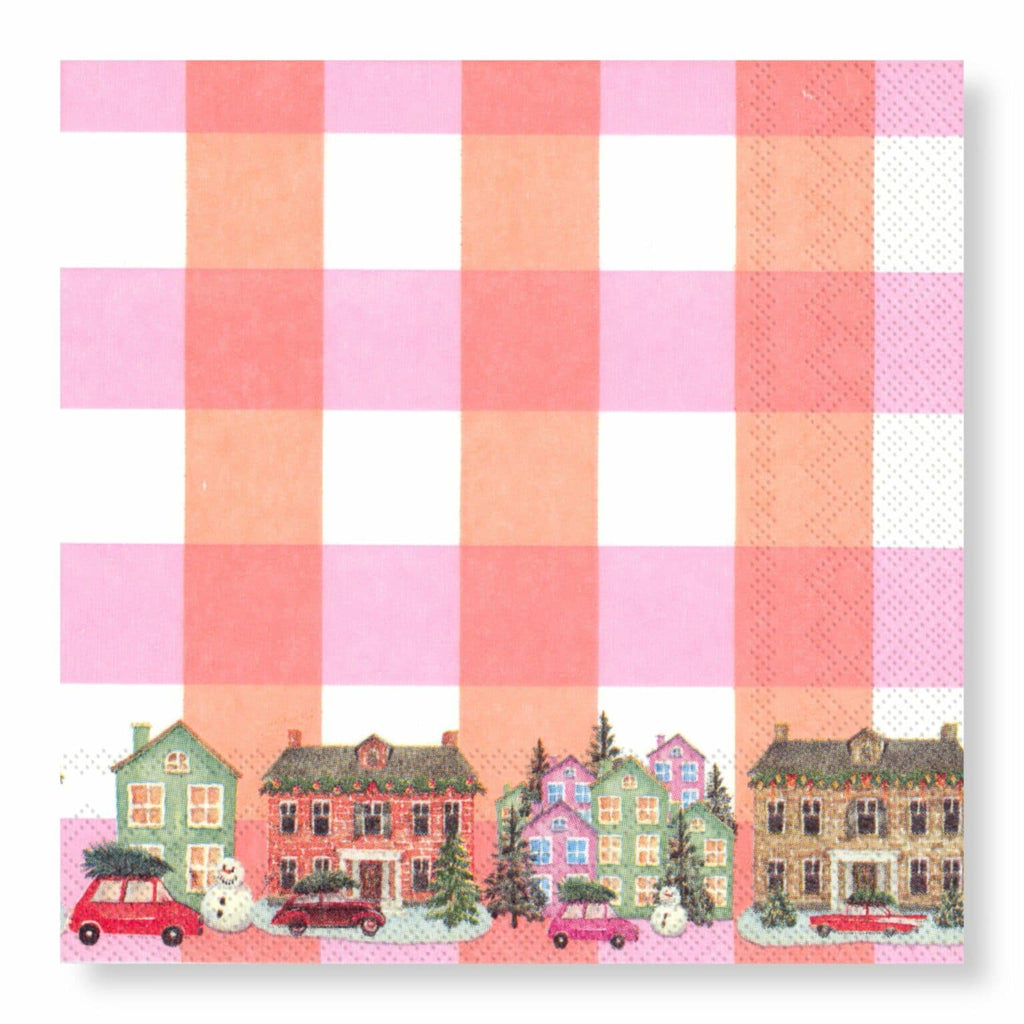 The Village (Pink) Napkins – Cocktail
