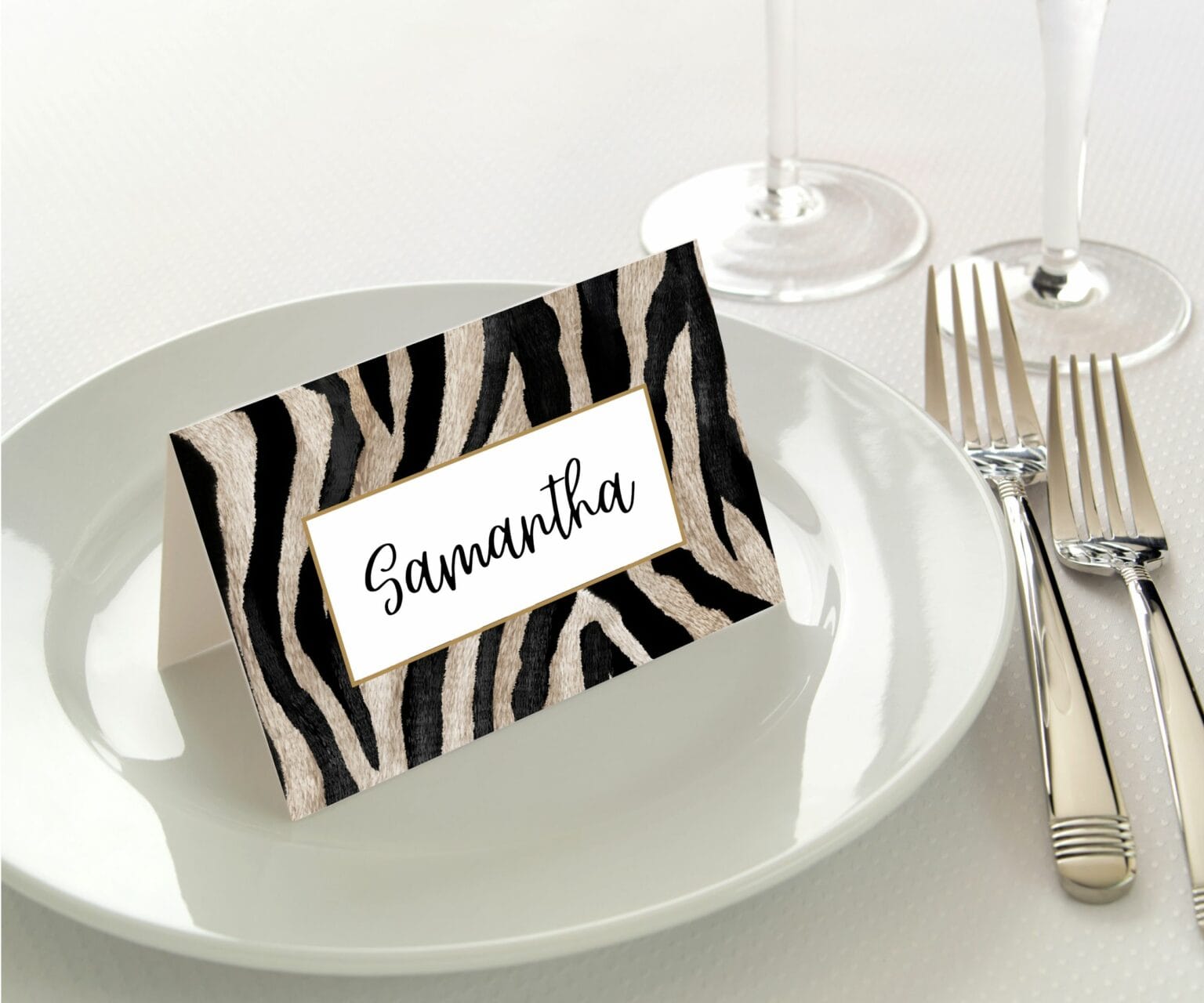 Placecards Zebra