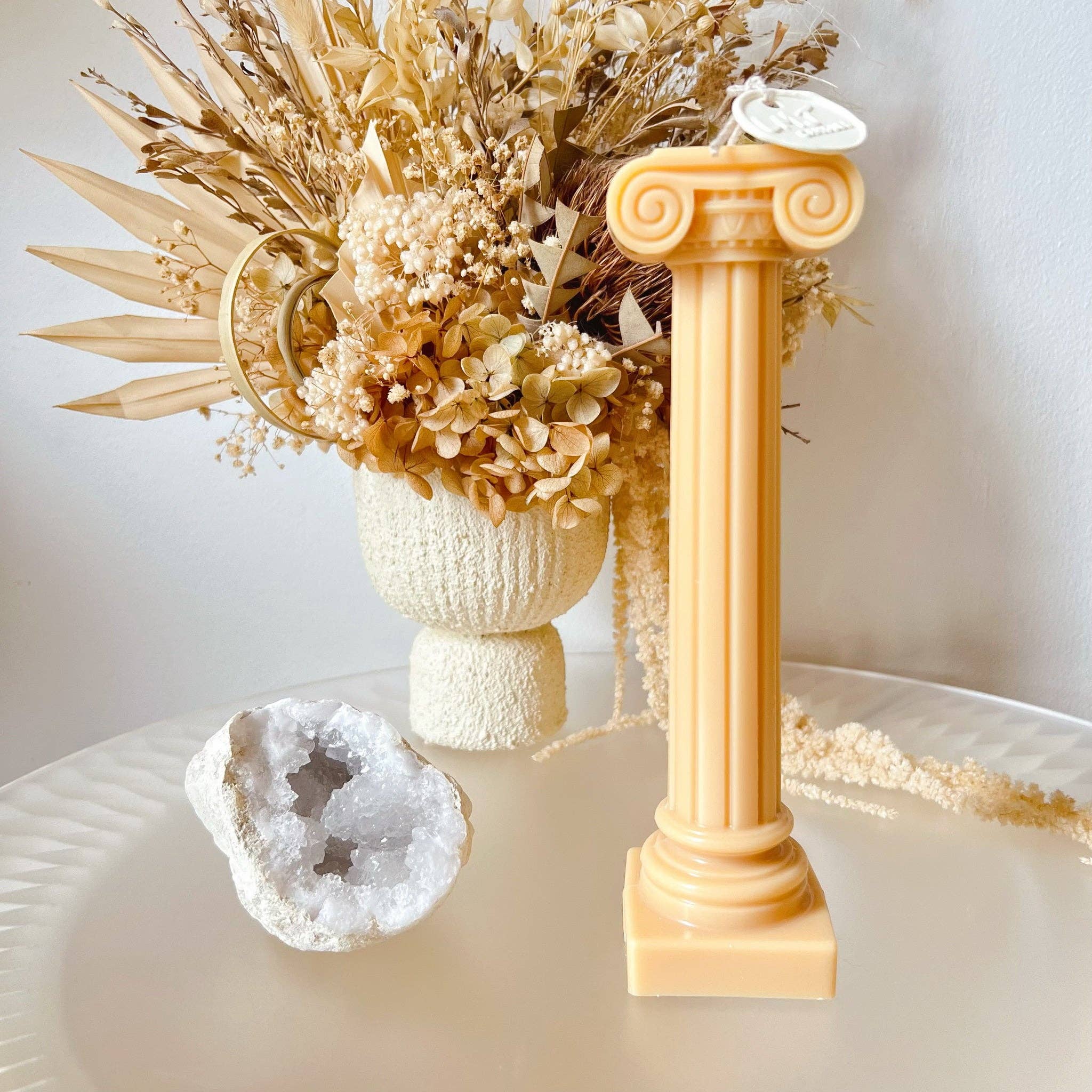 Ionic Column Scented Soy Pillar Candle