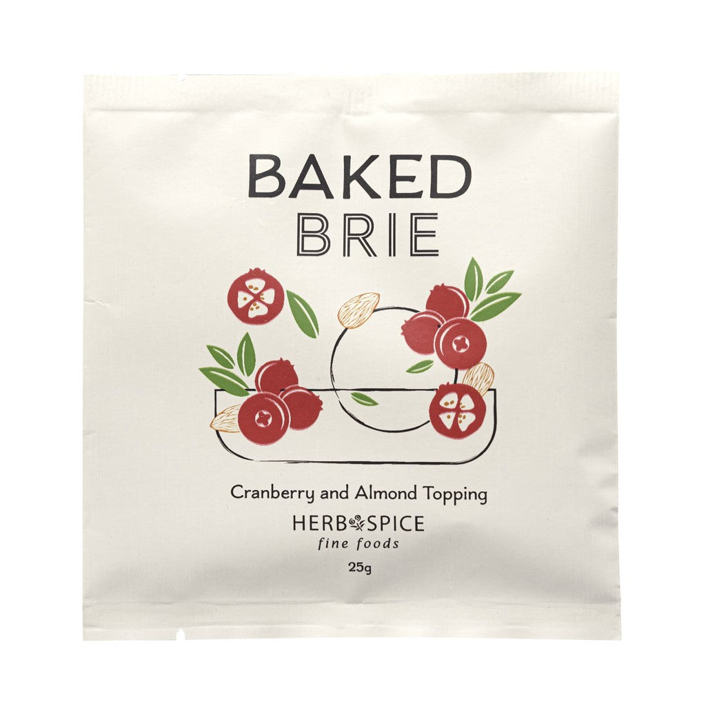 HER-Baked BRIE Cranberry & Almond Topping