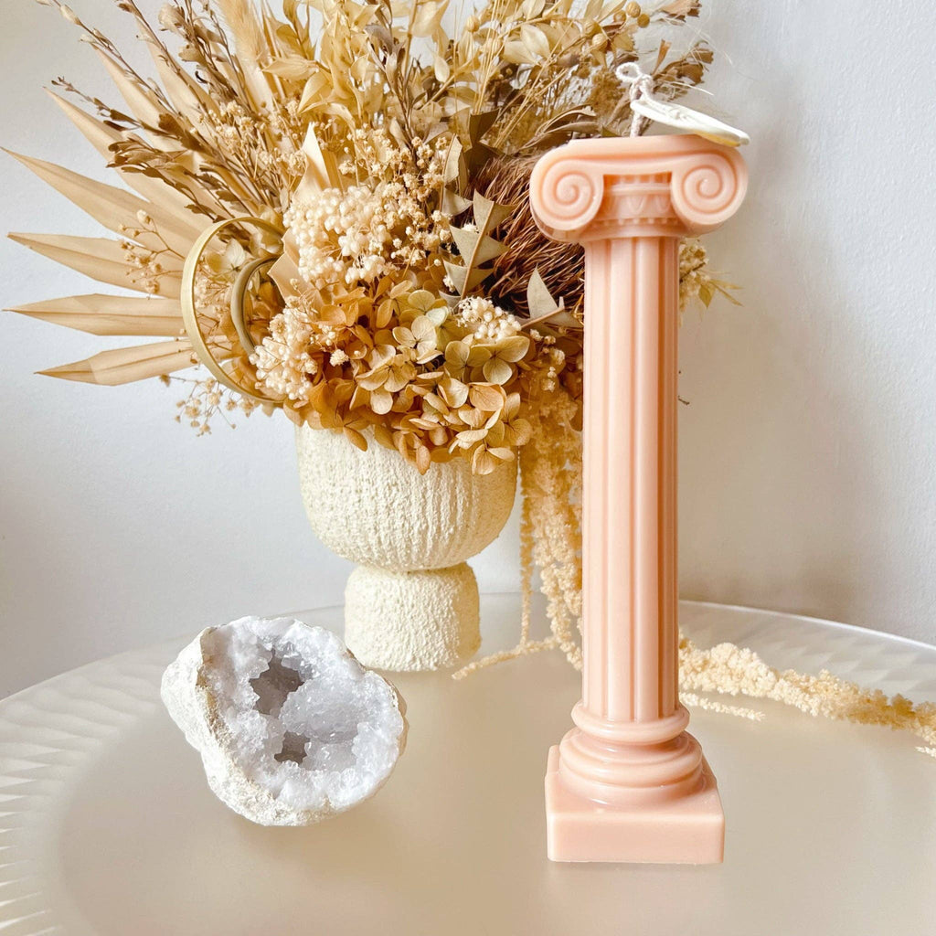 Ionic Column Scented Soy Pillar Candle