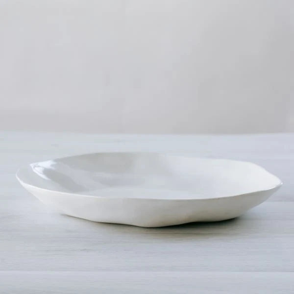 Flax Plate 35cm - White