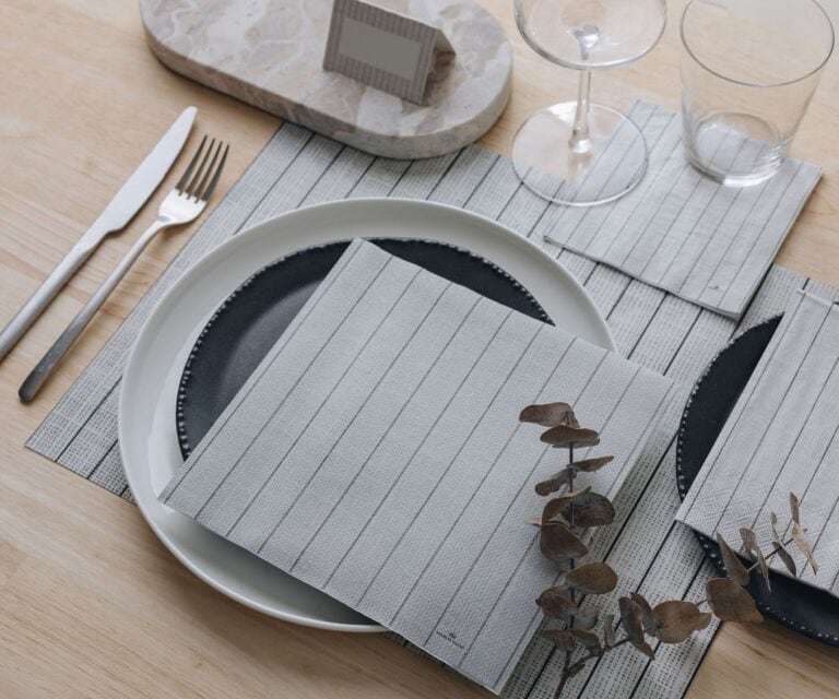Linen (Pinstripe) Napkins - Luncheon