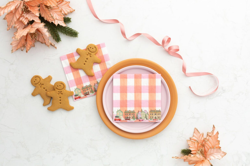 The Village (Pink) Napkins – Cocktail