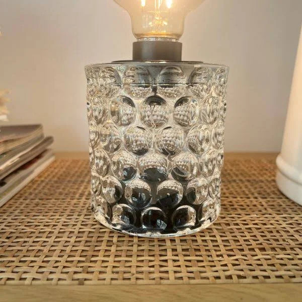 Bottle Dimple Glass Lamp - Clear